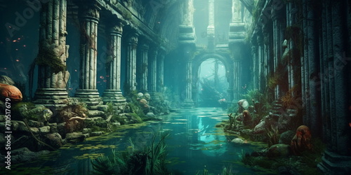 ruins of ancient sorzhuni under water