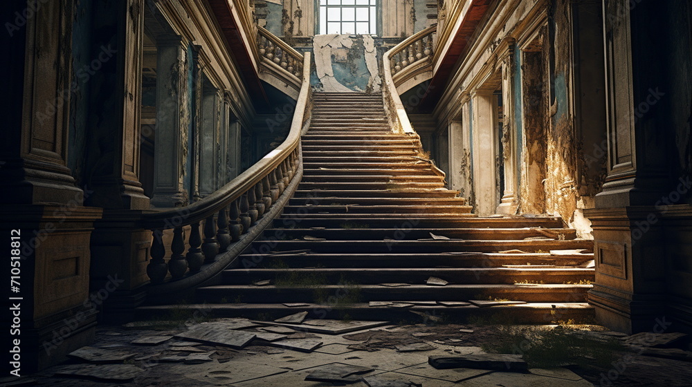 abandoned city building, post-apocalypse abandoned city building, post-apocalypse