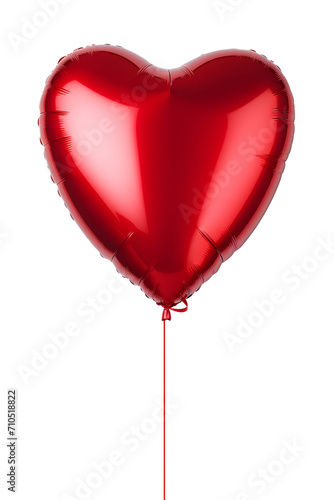 a red heart shaped balloon