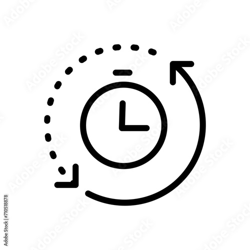 Time icon design. Task time icon in modern outline style design. Vector illustration. Vector illustration.