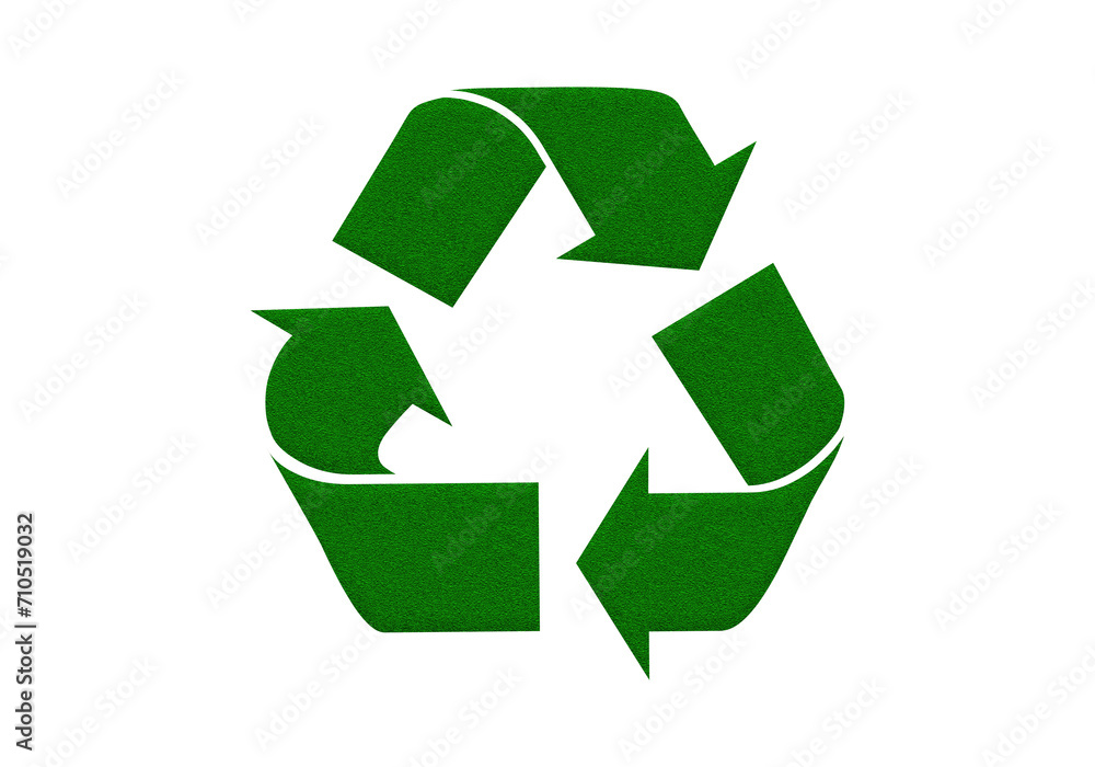 Obraz premium Icono de reciclar verde.