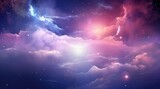 Mystical Nebulas and Twinkling Stars in a Vibrant Cosmic Dreamscape - Generative AI