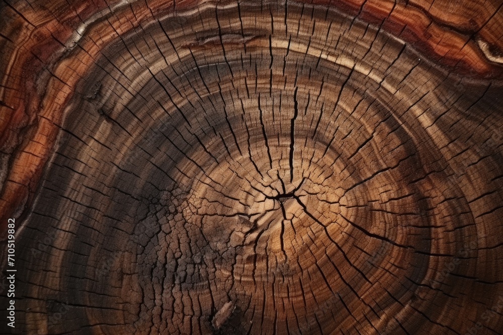 Closeup of a detailed wooden oak tree surface.
