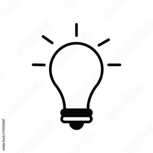 ideas icon with white background vector stock illustration