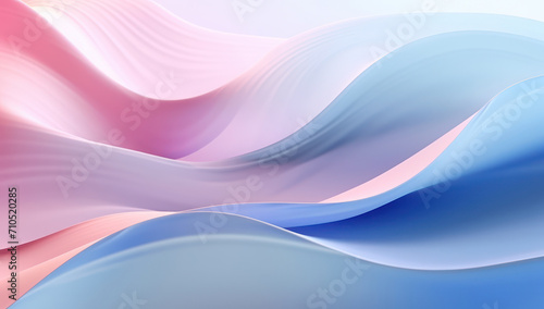 Abstract Vibrant Blue Curve: A Modern and Futuristic Illustration of Flowing Purple Liquid in Smooth Motion - A Bright Wallpaper Background with Light Patterns of Pink and Transparent Waves, Evoking