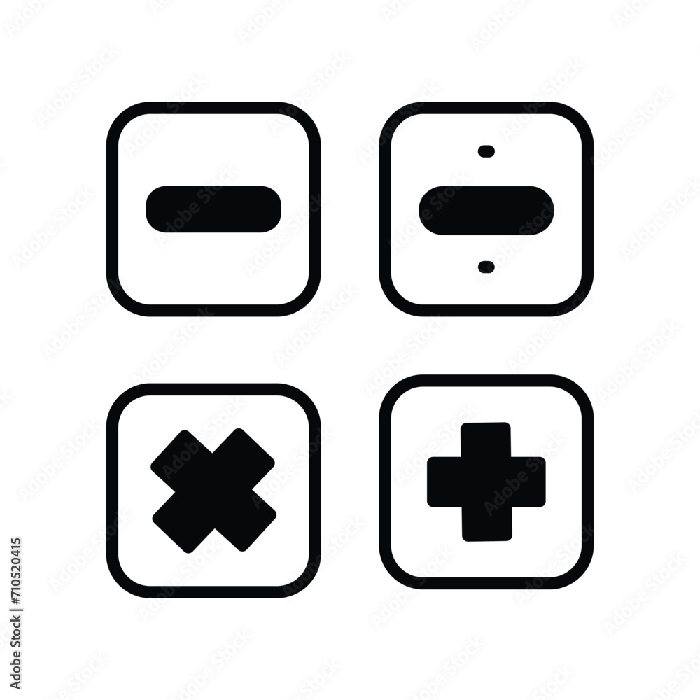 math icon with white background vector stock illustration