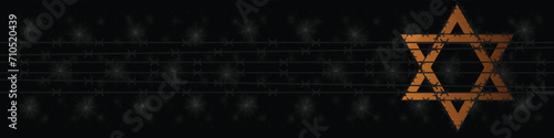 International Holocaust Remembrance Day vector. Star of David . January 27. Important day