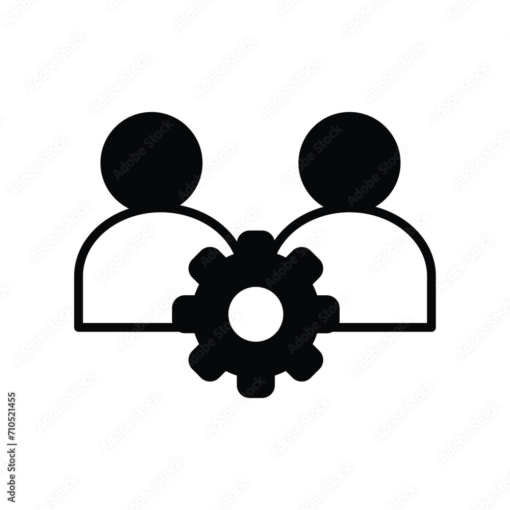 management icon with white background vector stock illustration management icon with white background vector stock illustration
