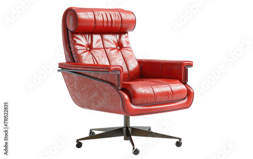 Office Swivel Chair Design On Transparent Background. photo