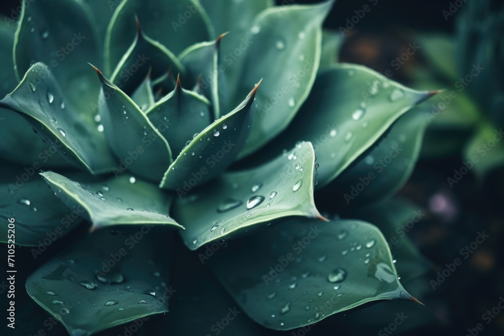 Obraz premium Abstract, delicate, and moody green cactus plant.