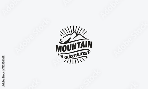 mountain hill logo vector template 
