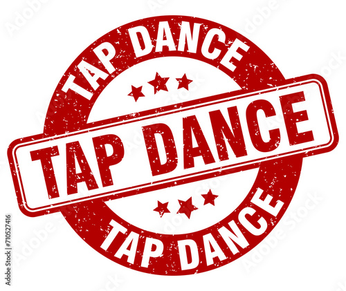 tap dance stamp. tap dance label. round grunge sign