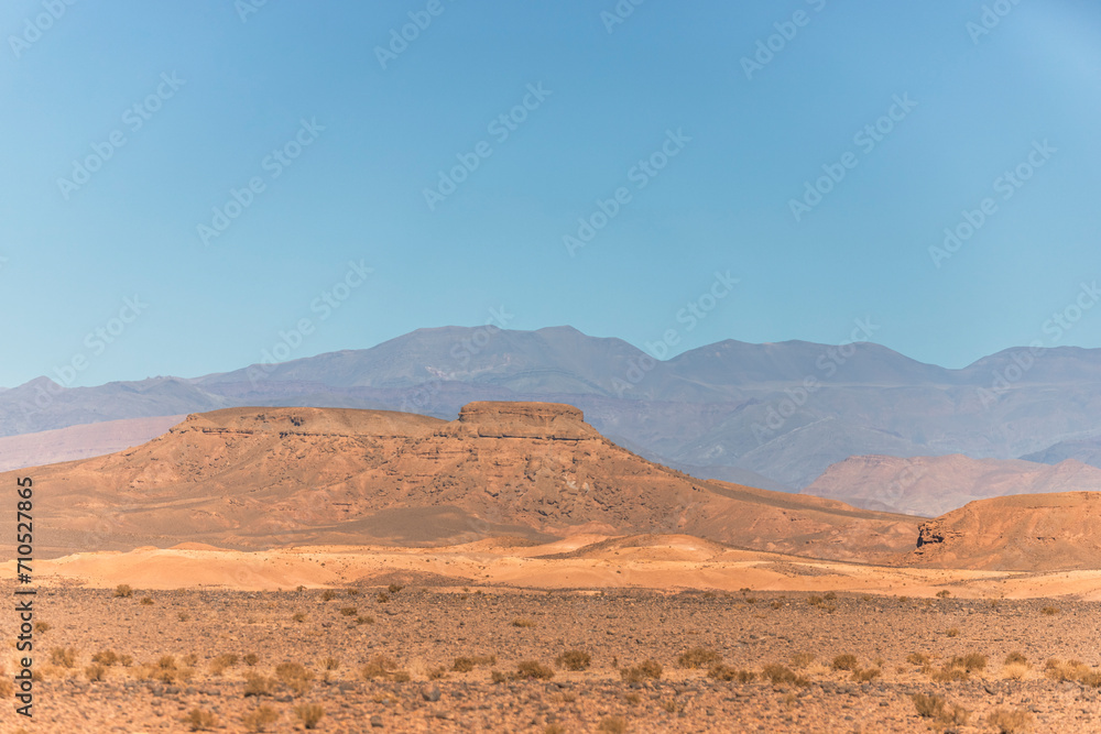 View of the valley across the mountains on the High Atlas mountain range, Ouarzazate, Morocco. View of the valley across the mountains on the High Atlas mountain range, Ouarzazate, Morocco.