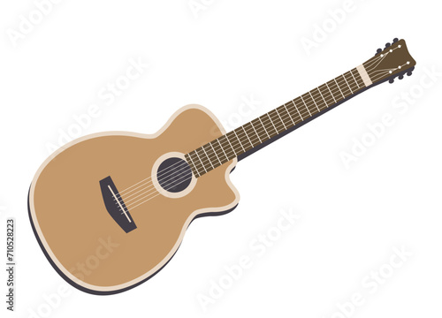 String musical instrument - wood guitar