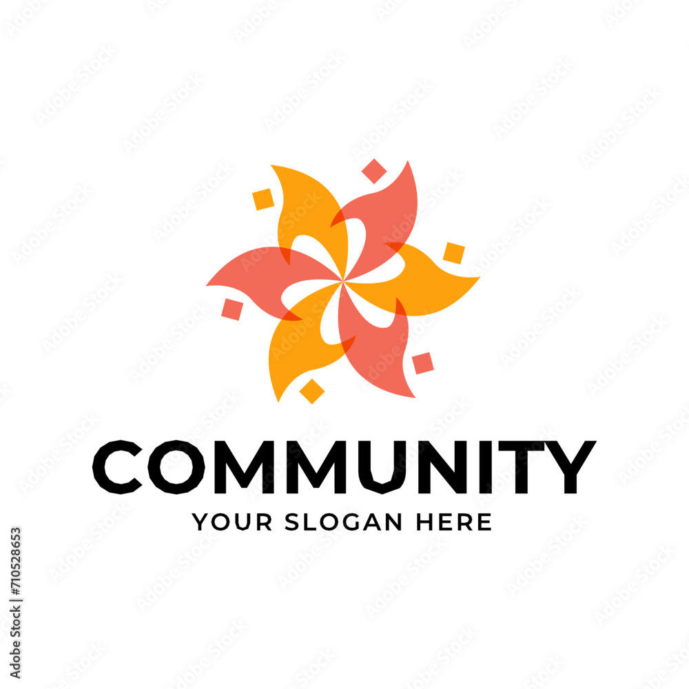 Obraz premium Global Community Logo Icon Elements Template. Community human Logo template vector