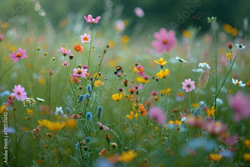 Meadow of wildflowers invites pollinators i