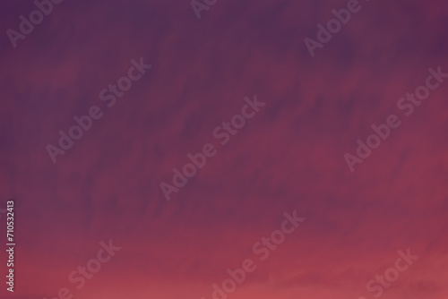 Bright reddish sky at dawn on a winter morning. © Dmitri