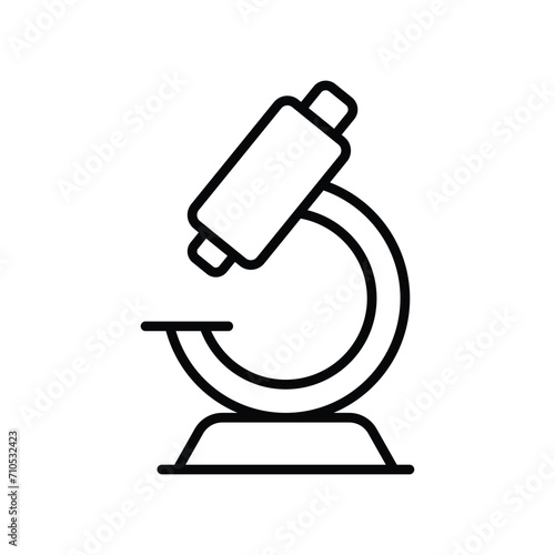 microscope icon with white background vector stock illustration