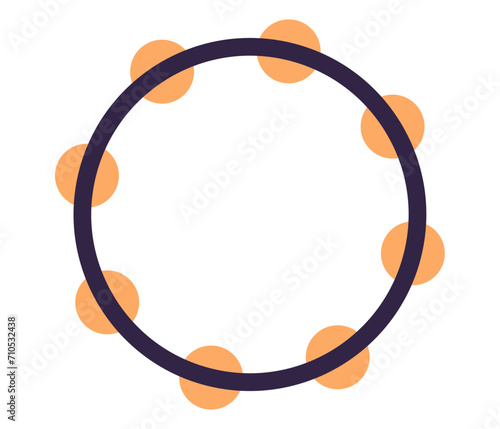 Musical instruments vector illustration. Instruments harmonize, creating melodic tapestry in world classical music Immerse yourself in rhythmic beauty orchestral entertainment. Tambourine