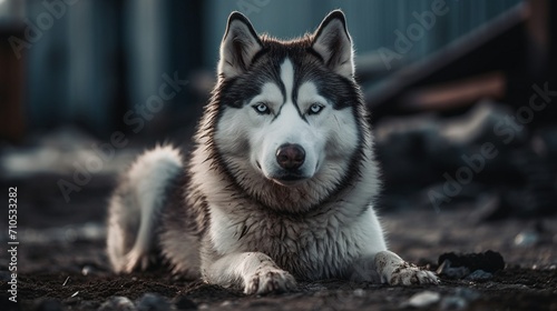 Siberian husky dog photo