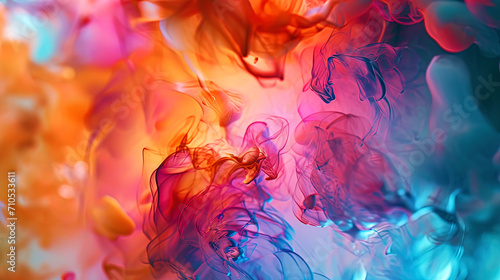 Bright color transitions that create a sense of movement and changes on an abstract background