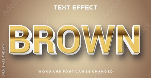 Brown editable text effect