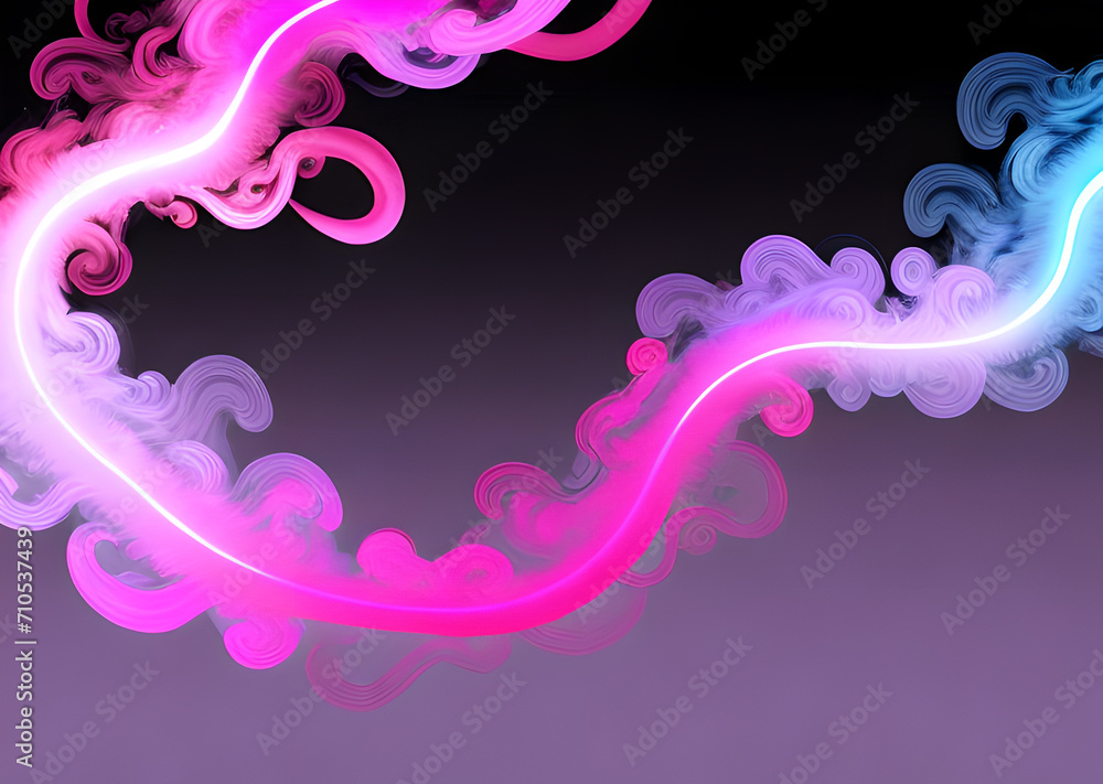 Fire sparkles on a black background. Abstract waves of colors, graceful shapes, banners of different colors. colorful burning fire background.Generative AI	