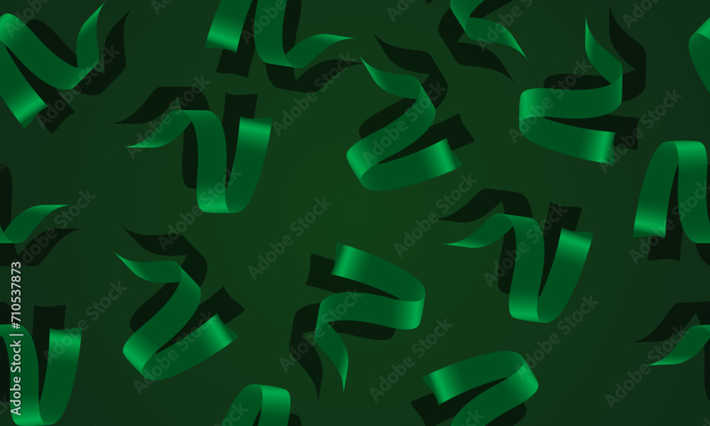Abstract seamless pattern with green ribbons. retro style. Abstract seamless pattern with green ribbons. retro style.
