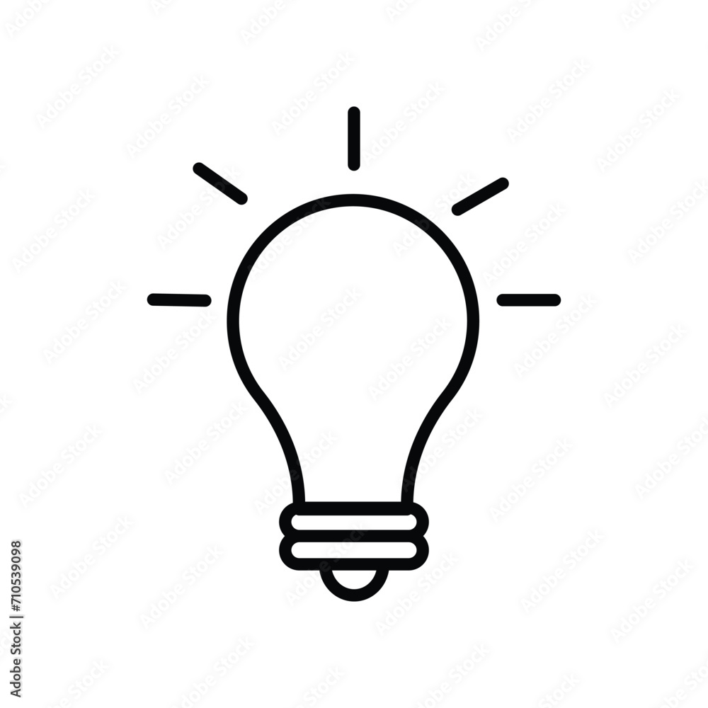 ideas icon with white background vector stock illustration
