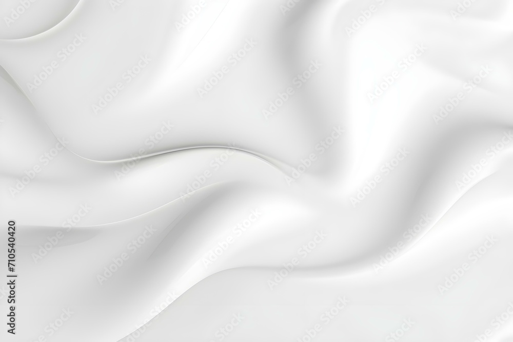 Obraz premium Liquid abstract white background. Smooth glossy texture 3D rendering l.