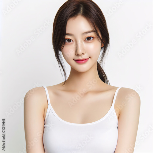 Beautiful Asian (Korean) Woman，Available for dental, dermatology or cosmetic ads 