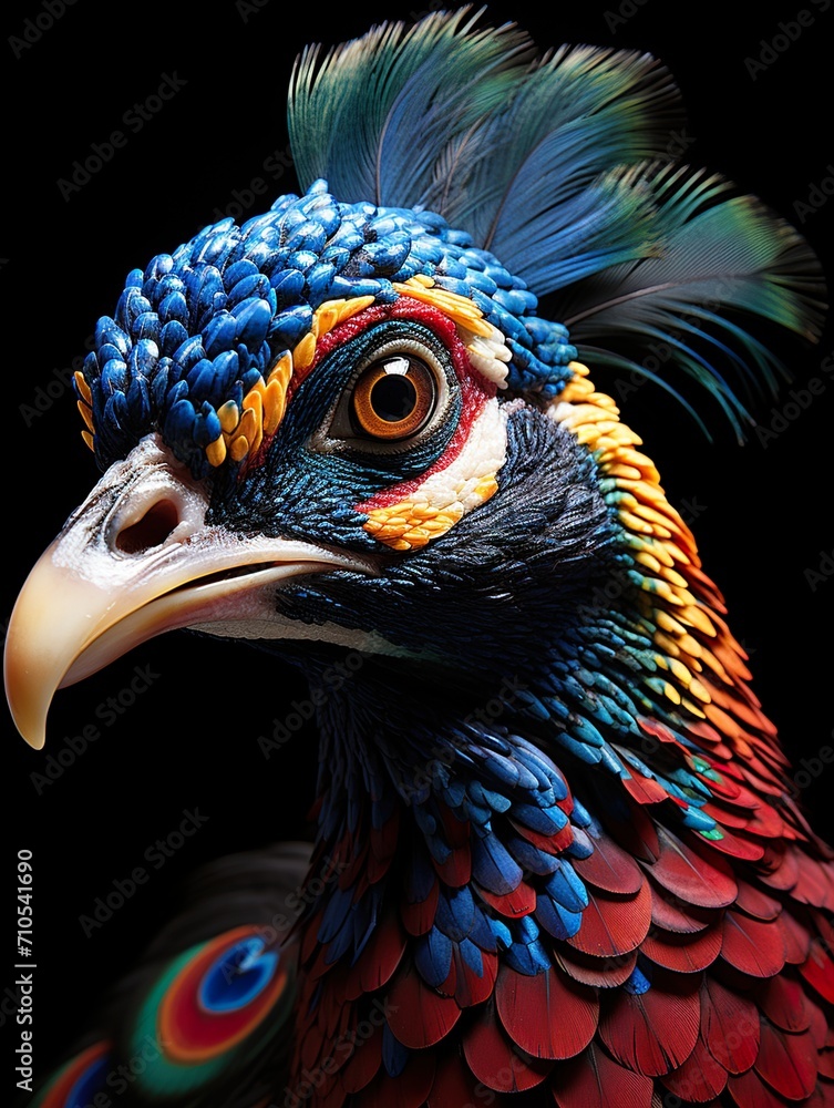 portrait of a peacock portrait of a peacock
