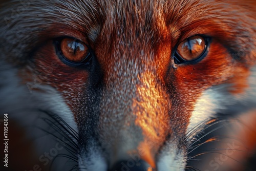 Closeup portrait of fox eyes
