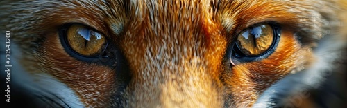 Closeup portrait of fox eyes photo