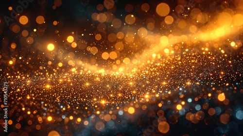 image of bokeh golden background with lights, poured, sparklecore, luxurious fabrics