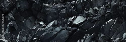 Panel kuchenny z motywem black seamless pattern texture of stone mountains rocks on rock background with cracks