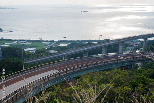 日本の沖縄県のニライカナイ橋の美しい景色