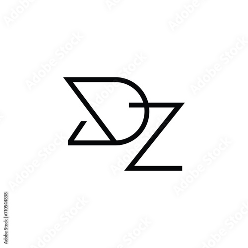 Minimal Letters DZ Logo Design