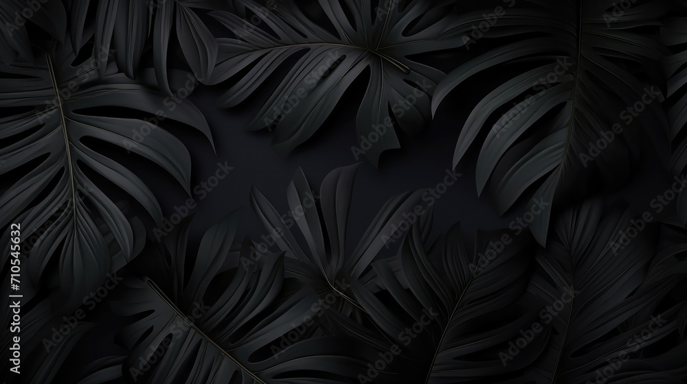 Dark tone and Gold tropical leaves abstract background Dark tone and Gold tropical leaves abstract background