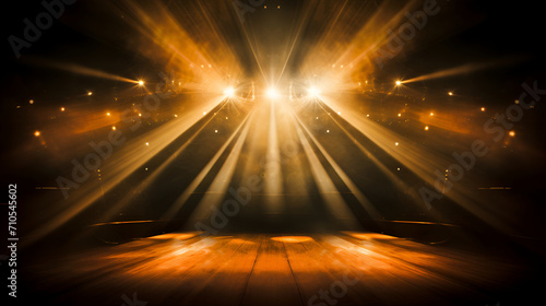 Stage light at a concert show. Generated AI © natalystudio