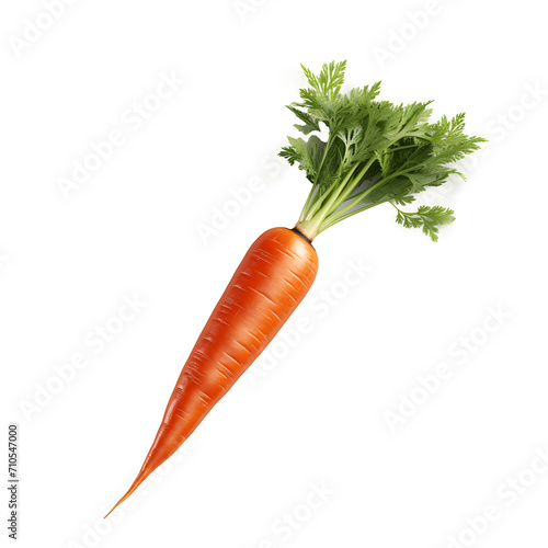 a carrot with leaves on top photo