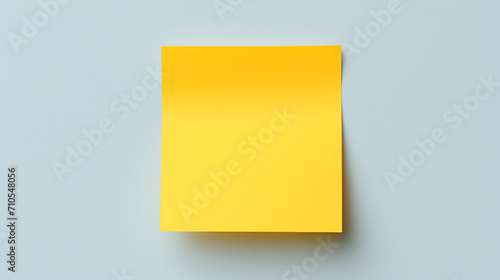Blank paper note on gray background, top view generated AI