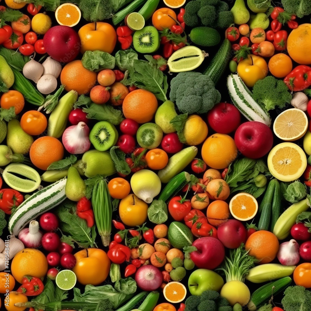 Selection of Vegetables Flying Out of the Basket