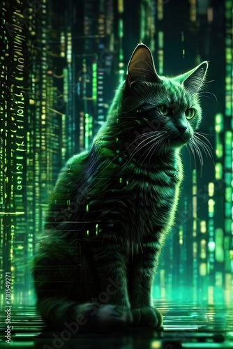 The black cat in the matrix