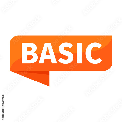 Basic Orange Ribbon Rectangle Shape For Information Announcement
