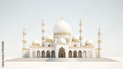 white mosque islamic background