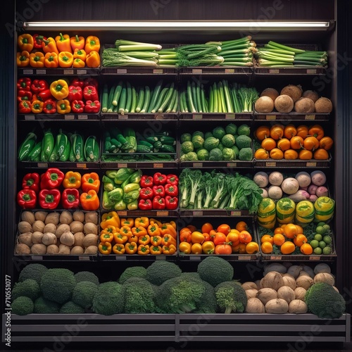 Fresh Vegetables in a Market