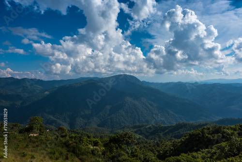 Beautiful mountain landscape of Gloselo, Khun Yuam District, Mae Hong Son Province, Thailand © chirawan_nt