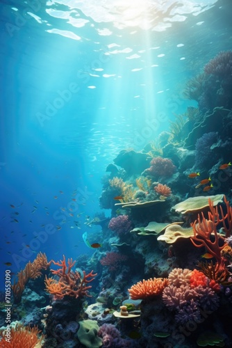 Fish sea background in the ocean