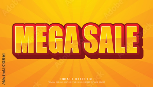 mega sale editable text effect template for business promotion sale banner